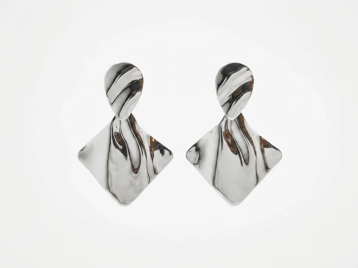 Zarcillos Rombo Silver - Vista 2