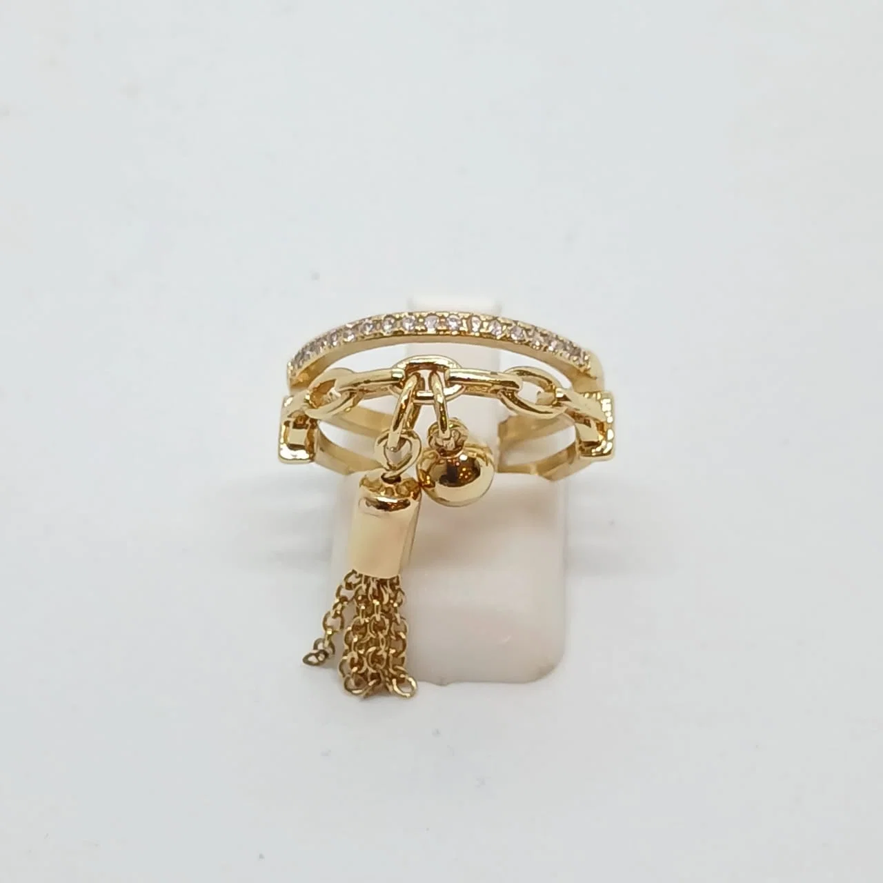Anillo Doble Charms Dorado - Vista 2