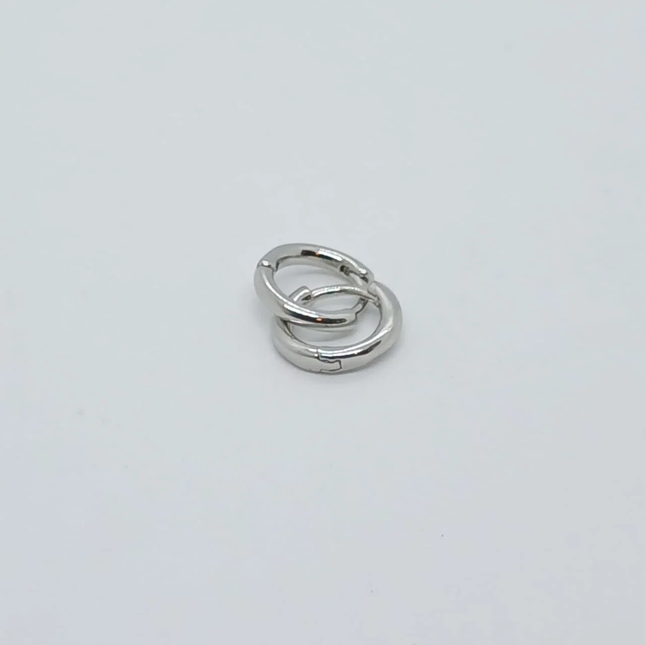 Argollas Lisas Plateadas 13mm - Vista 2