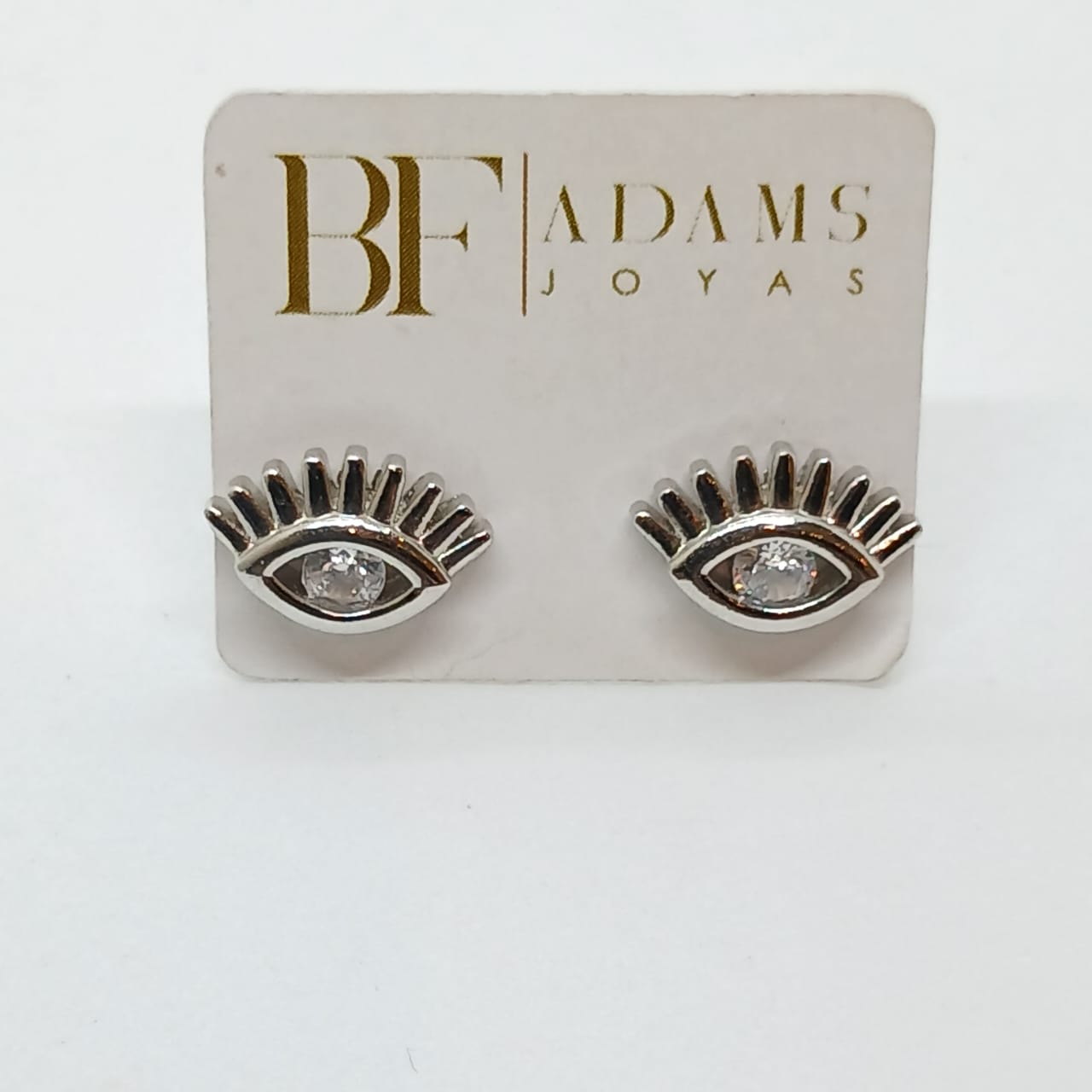 Zarcillos Ojo Turco Plateado - Vista 2