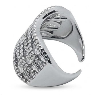 Anillo Cúpula Calada Brillante - Vista 3