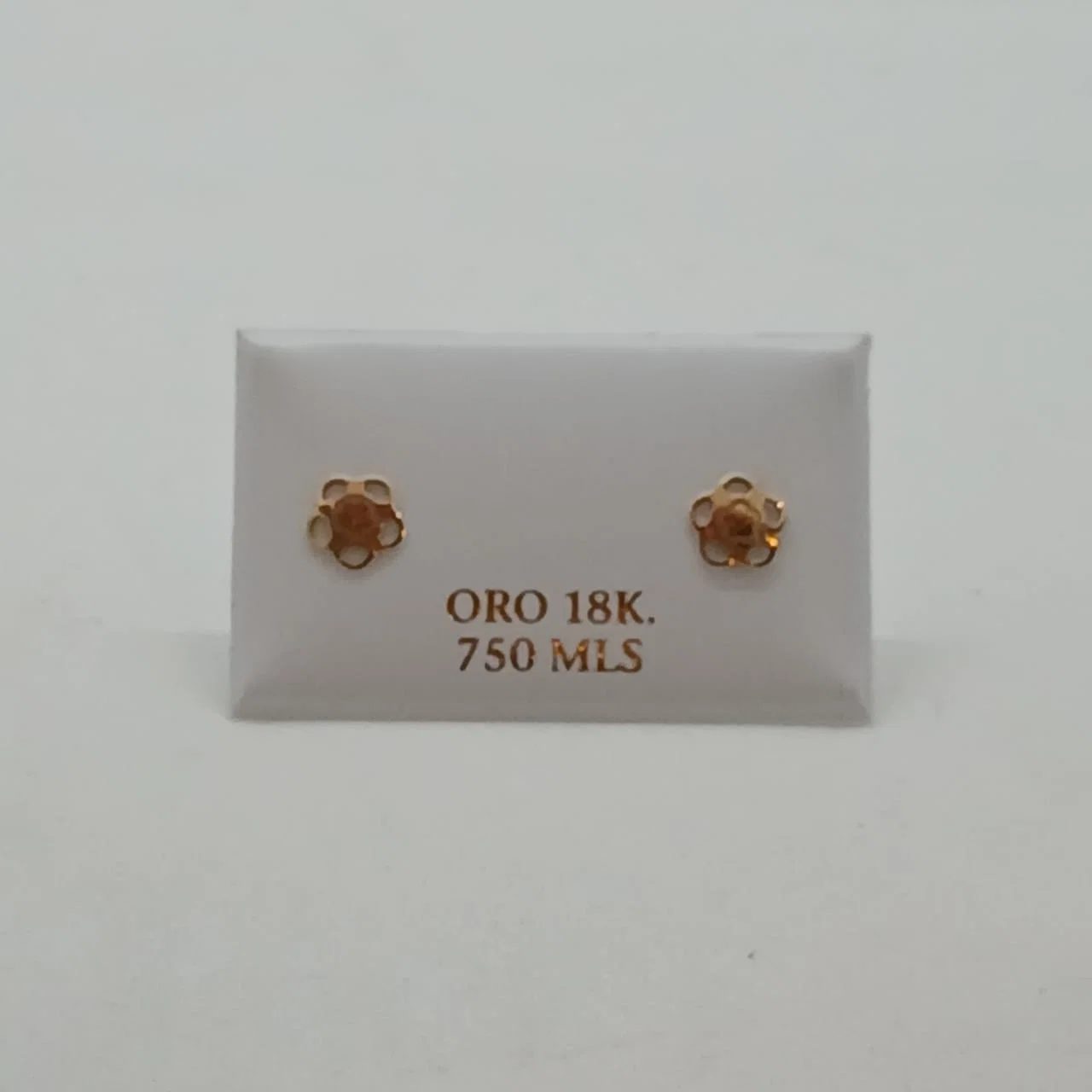 Zarcillos Abridores Flor Corona 18K - Vista 2