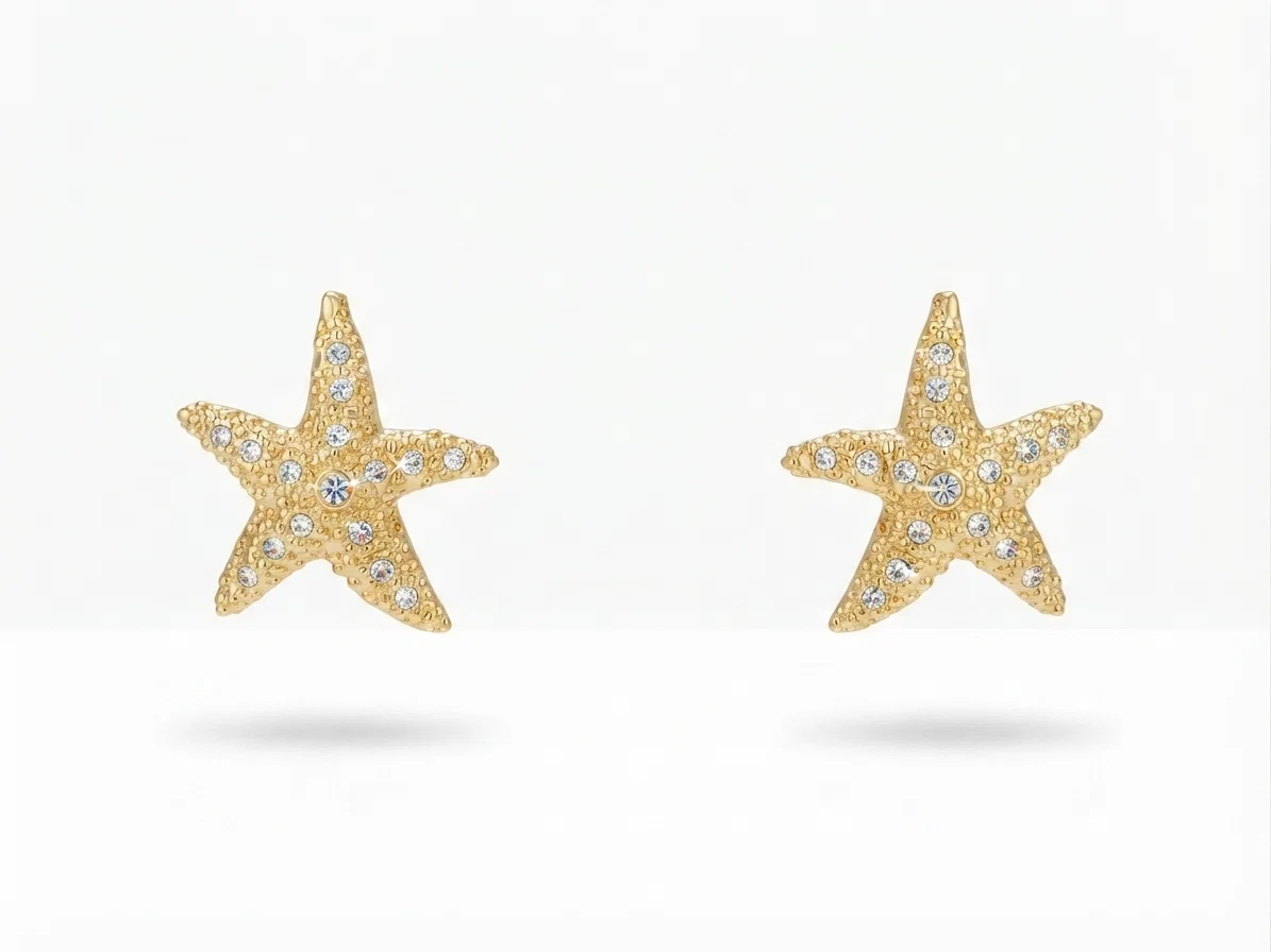 Zarcillos Estrella-Mar Zircon - Vista 3