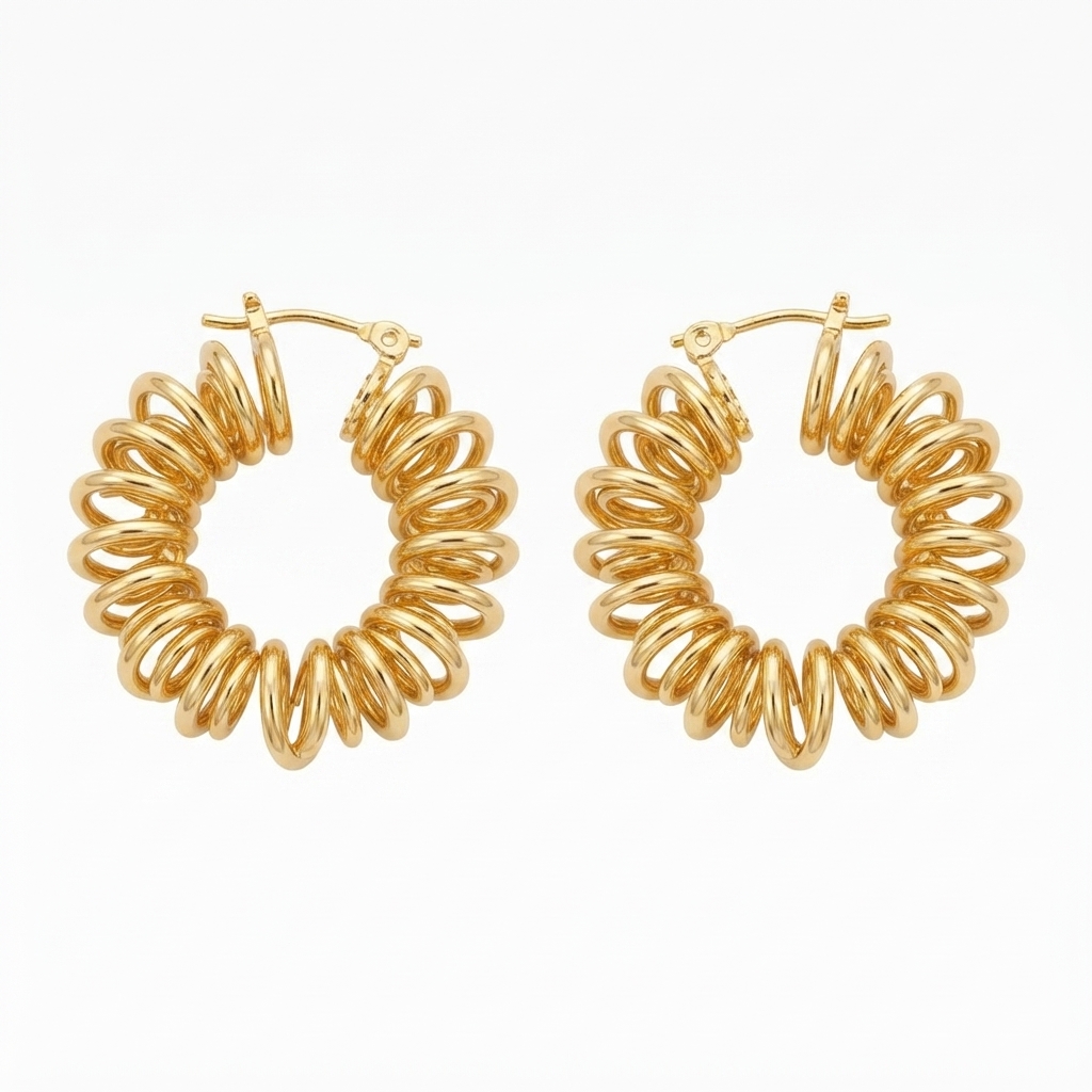 Argollas Multiaros Dorados - Argollas - B.F. ADAMS Bisutería Fina