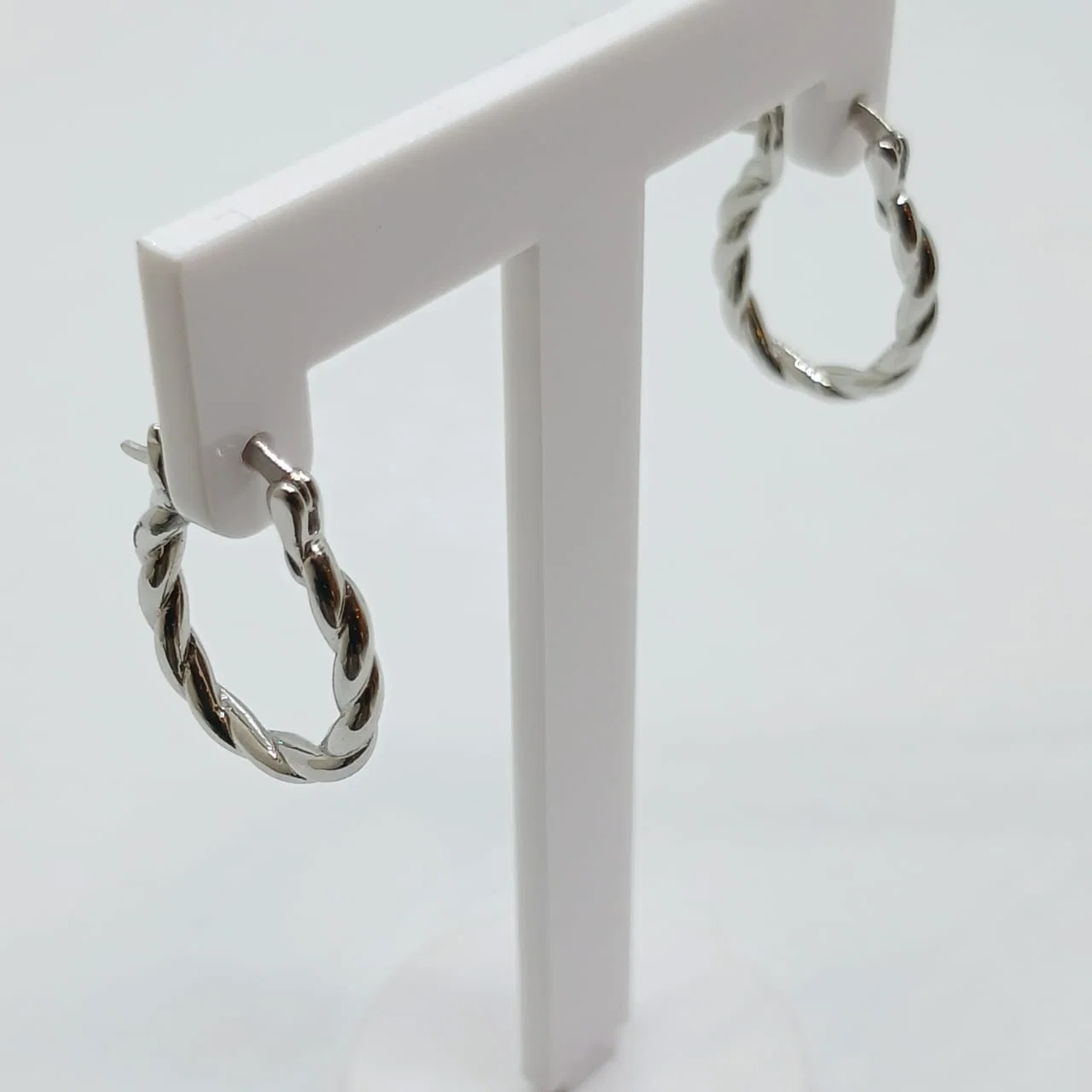 Argollas Trenzadas Ovaladas 14x20mm - Vista 3
